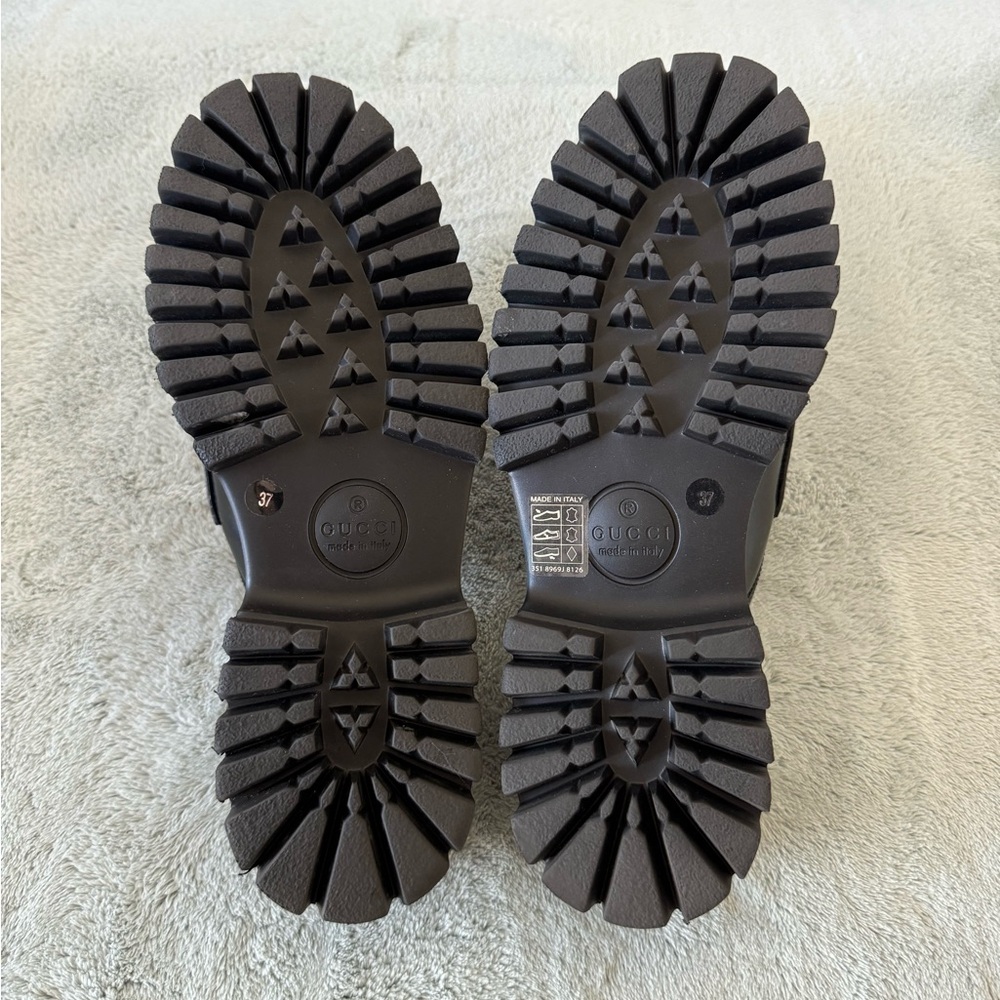 Gucci Black Leather Horsebit Mules in size 37. EUC. - Picture 7 of 10